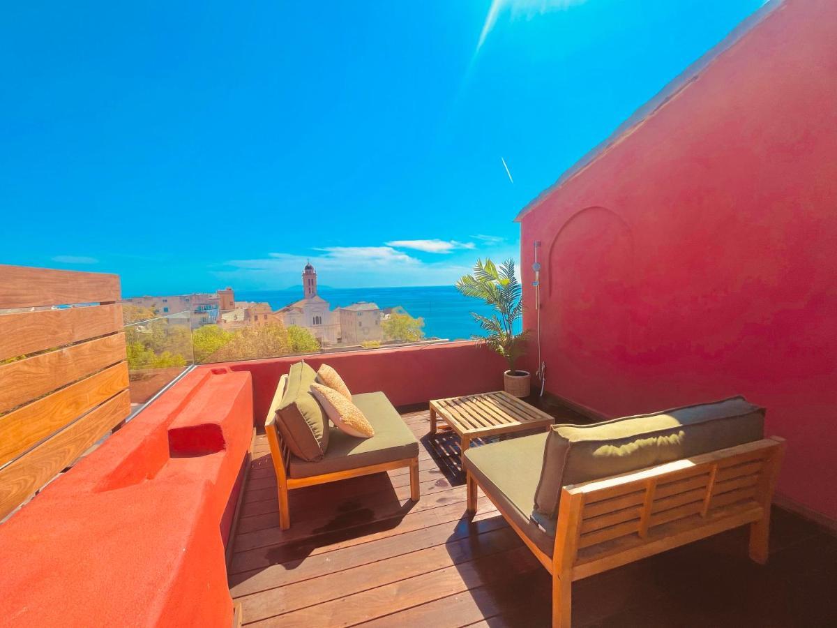 Pepites Bastiaises Piazza D'A Appartement Roof Top Vue Mer Bastia  Buitenkant foto