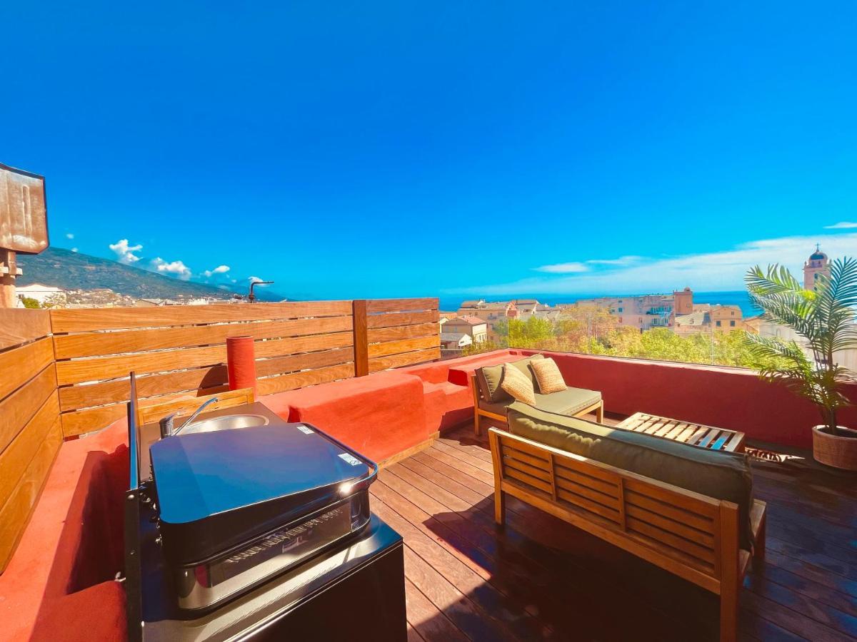 Pepites Bastiaises Piazza D'A Appartement Roof Top Vue Mer Bastia  Buitenkant foto